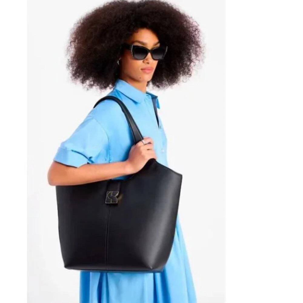 NWoT Kate Spade New York Dakota Smooth Leather Tote. Black. - Picture 2 of 8